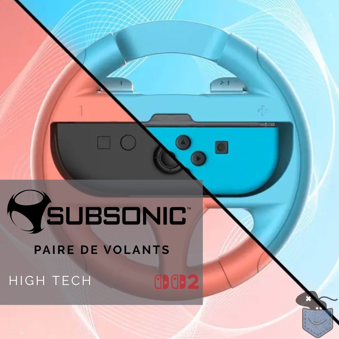 [ High Tech ] Subsonic – Paire de volants pour Switch 1 et 2