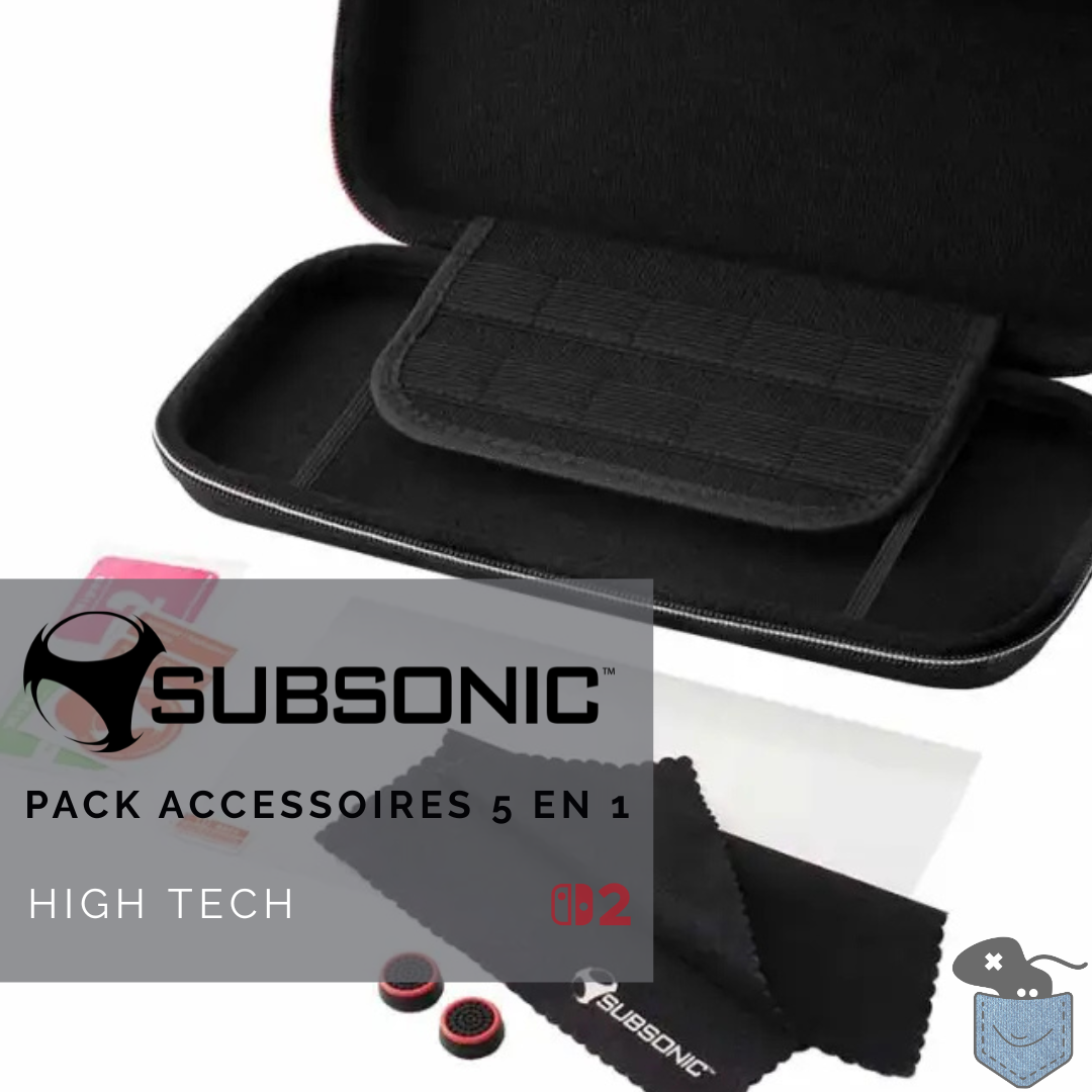 [ High Tech ] Subsonic – Pack d’accessoires 5 en 1 pour Nintendo Switch 2